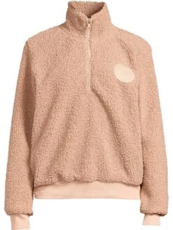 Emporio Armani Bodywear Cozy Teddy Half Zip Sweat - Brown -RIVE IS Clothing Shop VMC2Q SQ3 0000000143 BROWN SLf