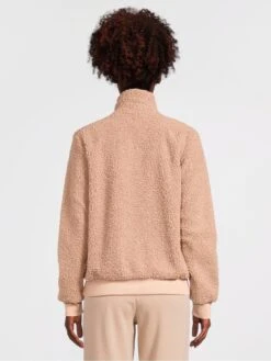 Emporio Armani Bodywear Cozy Teddy Half Zip Sweat - Brown -RIVE IS Clothing Shop VMC2Q SQ4 0000000143 BROWN MDb