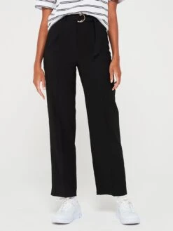 V By Very Belt Detail Formal Trouser - Black