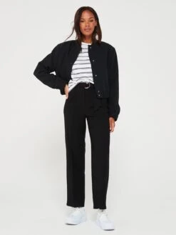 V By Very Belt Detail Formal Trouser - Black -RIVE IS Clothing Shop VMCRZ SQ3 0000000004 BLACK MDo