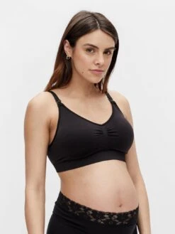 Mamalicious Maternity Ilja Nursing Bra 2-Pack - Black/Beige -RIVE IS Clothing Shop VMD96 SQ3 0000000004 BLACK MDo