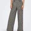 Only Sania Wide Leg Jacquard Trouser - Grey -RIVE IS Clothing Shop VMDCI SQ1 0000000143 BROWN MDf