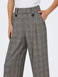 Only Sania Wide Leg Jacquard Trouser - Grey -RIVE IS Clothing Shop VMDCI SQ4 0000000143 BROWN MDd