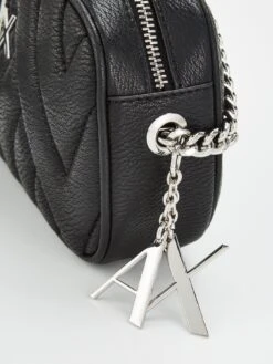 Armani Exchange Quilted Camera Bag - Black -RIVE IS Clothing Shop VMDDD SQ4 0000000004 BLACK SLd