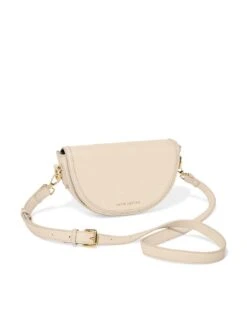 Katie Loxton Cleo Mini Saddle Bag - Eggshell