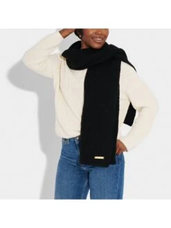 Katie Loxton Knitted Scarf -RIVE IS Clothing Shop VME3J SQ3 0000000004 BLACK SLd
