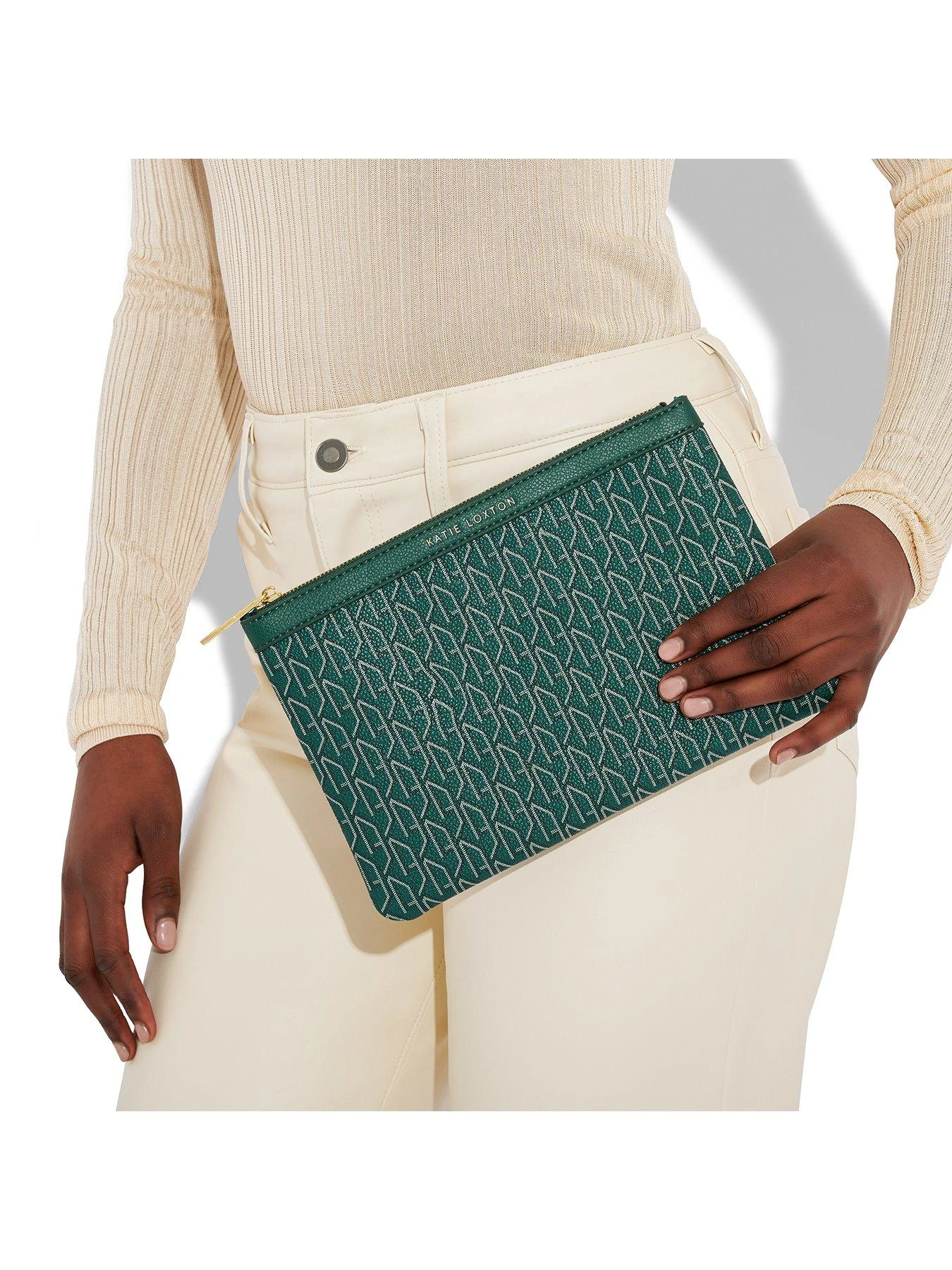 Katie Loxton Signature Pouch - Teal Green 6 Katie Loxton Signature Pouch - Teal Green - Image 4