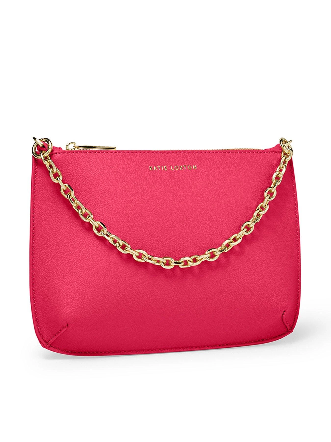 Katie Loxton Astrid Chain Clutch - Fuchsia 3 Katie Loxton Astrid Chain Clutch - Fuchsia