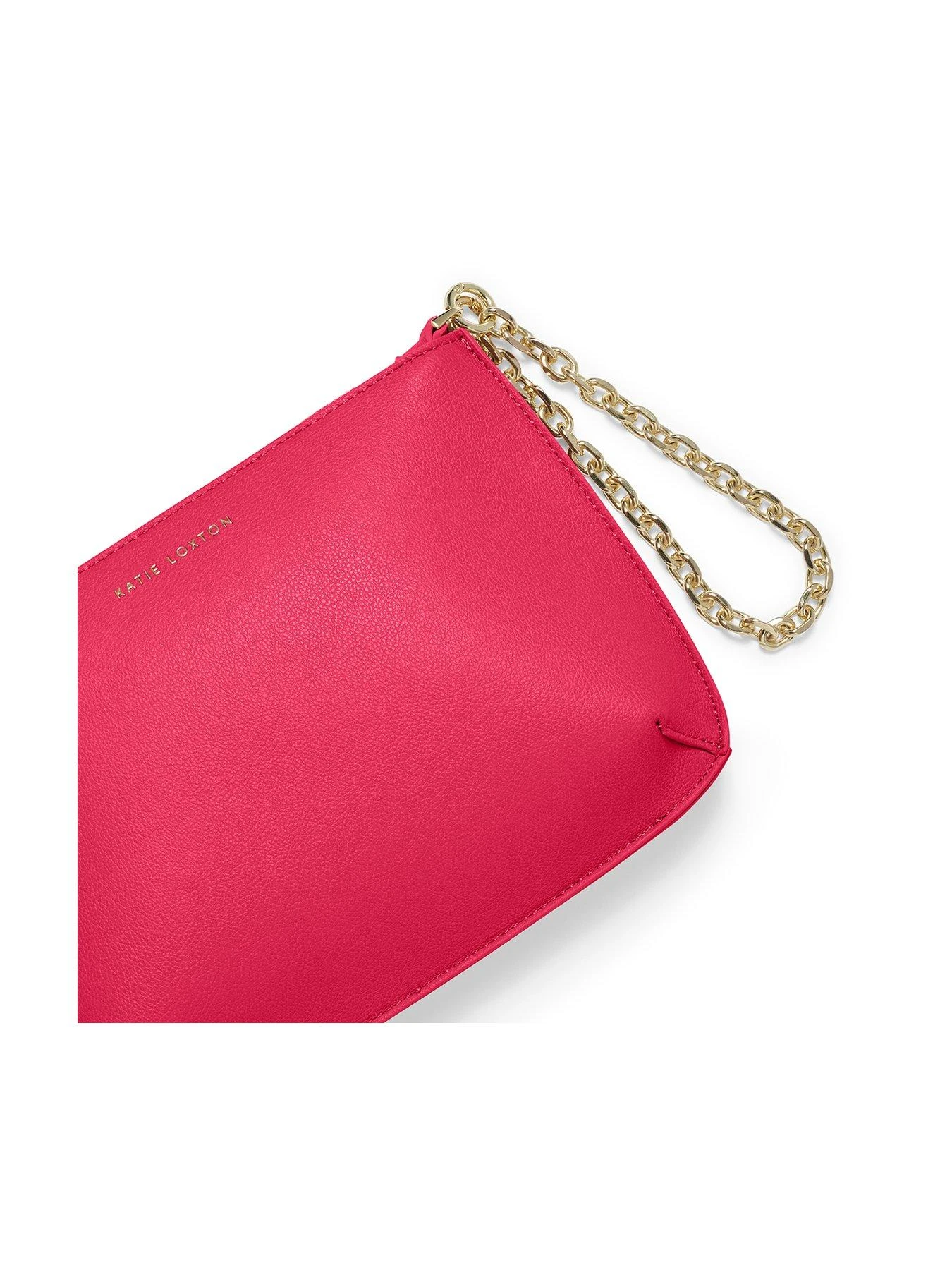 Katie Loxton Astrid Chain Clutch - Fuchsia 5 Katie Loxton Astrid Chain Clutch - Fuchsia - Image 3