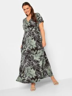 Yours Floral V-Neck Midaxi Dress - Black 8 Yours Floral V-Neck Midaxi Dress - Black -RIVE IS Clothing Shop VMEQN SQ3 0000000004 BLACK MDo