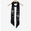 Mint Velvet Black Embroidered Skinny Scarf -RIVE IS Clothing Shop VMKLU SQ1 0000000004 BLACK SLf