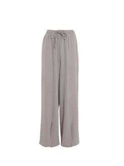 Quiz Grey Split Hem Trousers