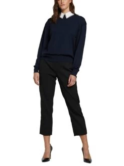 Ted Baker Penniii Mockable Sweater With Shirt Collar -RIVE IS Clothing Shop VMLYI SQ3 0000000048 NAVY MDo