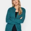 Long Tall Sally Teal Crew Neck Cardigan -RIVE IS Clothing Shop VMQG5 SQ1 0000000020 BLUE MDf