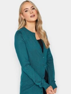 Long Tall Sally Teal Crew Neck Cardigan -RIVE IS Clothing Shop VMQG5 SQ4 0000000020 BLUE MDd
