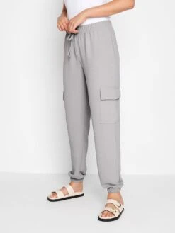 Long Tall Sally Cuffed Utility Jogger - Grey -RIVE IS Clothing Shop VMQG7 SQ4 0000000005 GREY MDd