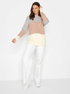 Long Tall Sally Pink Colourblock Jumper -RIVE IS Clothing Shop VMQLZ SQ3 0000000063 PINK MDo