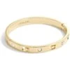 COACH C Hinged Bangle Bracelet - Shiny Gold