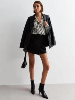 New Look White Spot Long Sleeve Shirt -RIVE IS Clothing Shop VMZSJ SQ3 0000000270 PRINT MDo