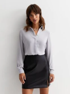 New Look Silver Long Sleeve Shirt