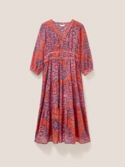 White Stuff Jenna Midi Dress - Red -RIVE IS Clothing Shop VN6E3 SQ4 0000000017 RED MDd