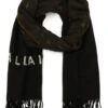 AllSaints Dip Dye Leaopard Woven Scarf- Natural