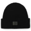 AllSaints Travelling Rib Knit Beanie- Black -RIVE IS Clothing Shop VN7FK SQ1 0000000004 BLACK SLf