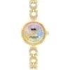 COACH Ladies Gracie Pastel Rainbow IP Crystal Set Watch