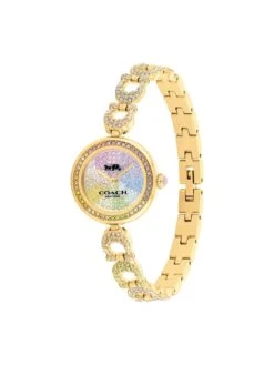 COACH Ladies Gracie Pastel Rainbow IP Crystal Set Watch -RIVE IS Clothing Shop VN8W8 SQ3 0000000029 MULTI MDd