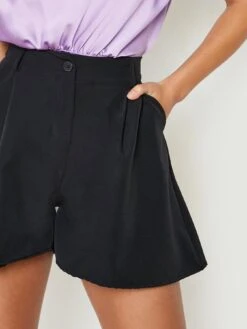 Boohoo Tailored High Waist Short - Black -RIVE IS Clothing Shop VN92W SQ4 0000000004 BLACK MDd