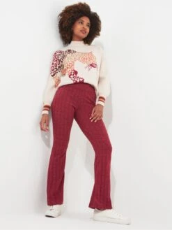 Joe Browns Relax Jersey Pants - Berry