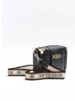 River Island Embossed Trunk Bag - Black -RIVE IS Clothing Shop VNFHK SQ3 0000000004 BLACK SLa