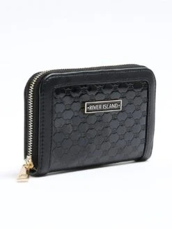 River Island Embossed Mini Purse - Black -RIVE IS Clothing Shop VNFI3 SQ3 0000000004 BLACK SLa