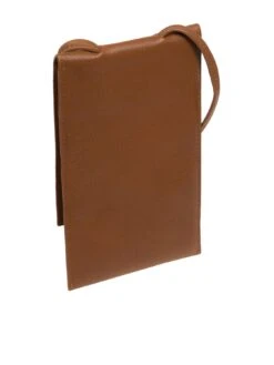 Pure Luxuries London Rina Nappa Leather Cross Body Phone Bag - Chestnut  -RIVE IS Clothing Shop VNHQN SQ3 0000000143 BROWN SLa