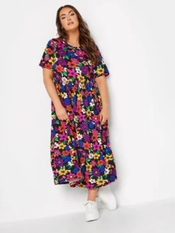 Yours Throw On Dress Hyper Floral -RIVE IS Clothing Shop VNHRI SQ3 0000000004 BLACK MDo