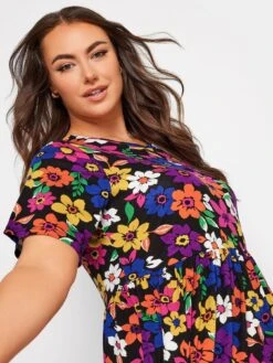 Yours Throw On Dress Hyper Floral -RIVE IS Clothing Shop VNHRI SQ4 0000000004 BLACK MDd