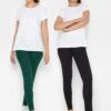 Long Tall Sally 2 Pack Legging Green And Black