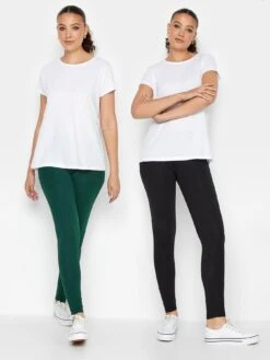 Long Tall Sally 2 Pack Legging Green And Black