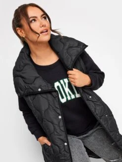 Yours Funnel Neck Onion Gilet - Black -RIVE IS Clothing Shop VNKQP SQ4 0000000004 BLACK MDd