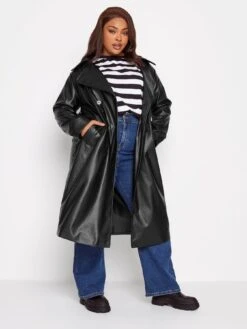 Yours Pu Trench Black 11 Yours Pu Trench Black -RIVE IS Clothing Shop VNKRL SQ5 0000000004 BLACK MDd1