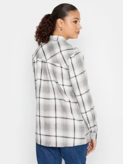 Long Tall Sally Check Boyfriend Shirt - Grey -RIVE IS Clothing Shop VNKRZ SQ2 0000000005 GREY MDb