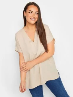 Yours Textured V Front Top Natural -RIVE IS Clothing Shop VNKS2 SQ4 0000000003 NATURAL MDd