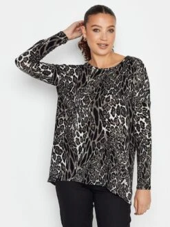 Long Tall Sally Animal Print Long Sleeve Top 9 Long Tall Sally Animal Print Long Sleeve Top -RIVE IS Clothing Shop VNKSW SQ4 0000000004 BLACK MDd