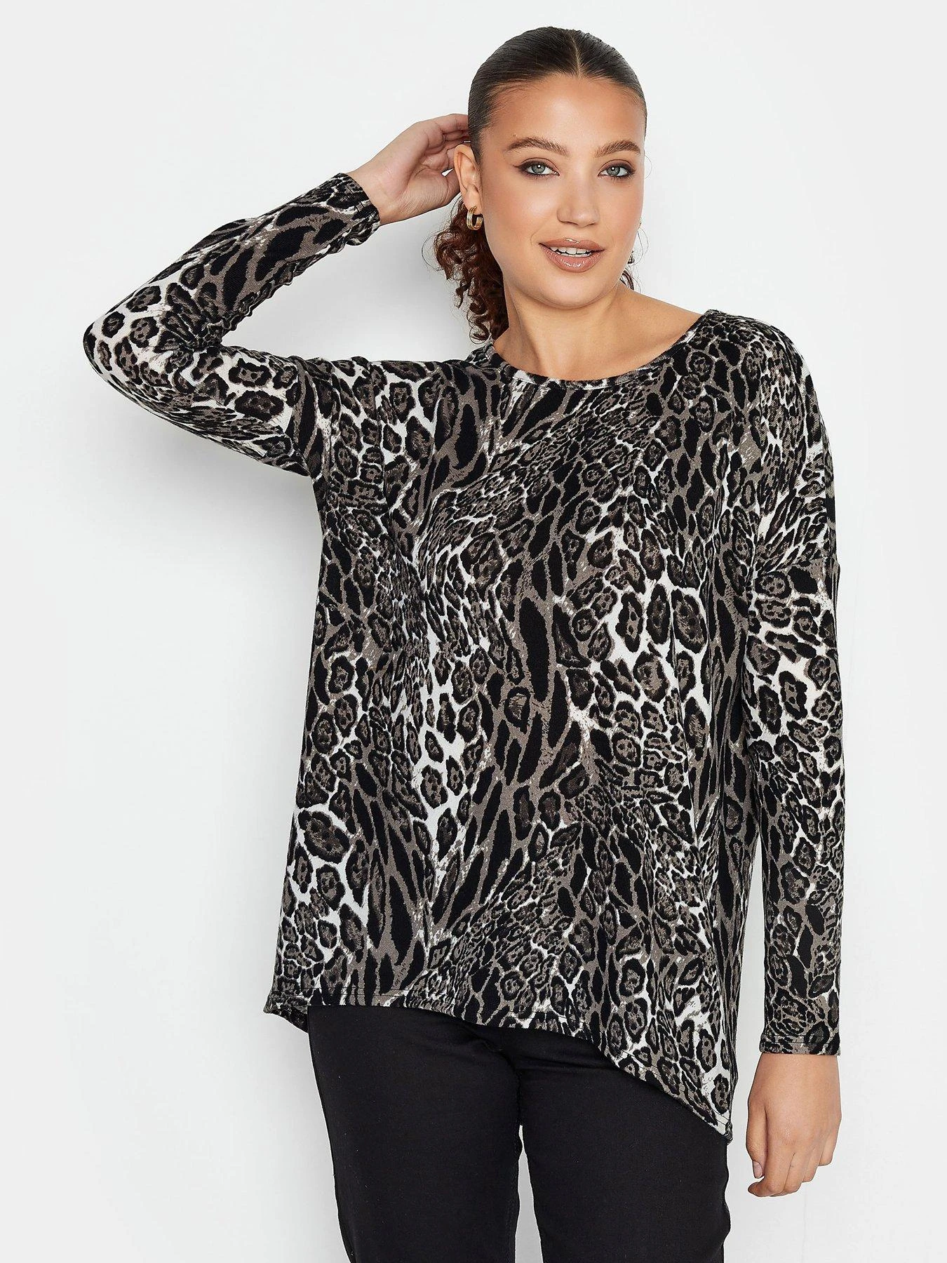 Long Tall Sally Animal Print Long Sleeve Top 6 Long Tall Sally Animal Print Long Sleeve Top - Image 4