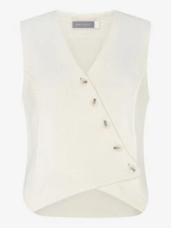 Mint Velvet Ivory Knitted Waistcoat -RIVE IS Clothing Shop VNMFU SQ5 0000000067 CREAM MDd1