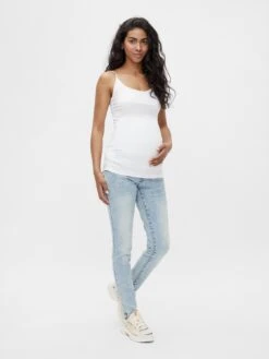 Mamalicious Heal Strap Vest Top - Black/White -RIVE IS Clothing Shop VNQXD SQ4 0000000029 MULTI MDd