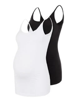 Mamalicious Heal Strap Vest Top - Black/White -RIVE IS Clothing Shop VNQXD SQ5 0000000029 MULTI MDd1