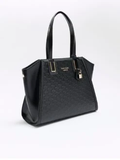 River Island Wing Charm Tote -RIVE IS Clothing Shop VNRG4 SQ3 0000000004 BLACK SLa