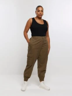 RI Plus Plus Cuffed Cargo Trouser - Khaki -RIVE IS Clothing Shop VNRLO SQ3 0000000058 KHAKI MDo