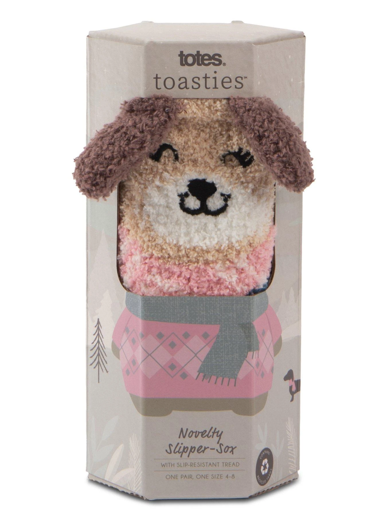 TOTES Totes1pp Novelty Super Soft Slipper Socks - Contains Recycled Yarns 5 TOTES Totes1pp Novelty Super Soft Slipper Socks - Contains Recycled Yarns - Image 3